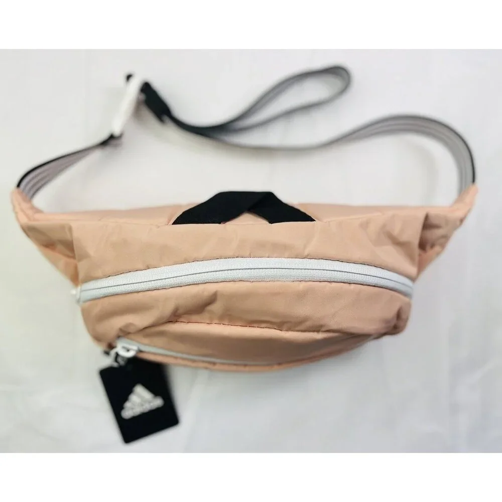 ADIDAS CORE WAIST PACK~ Bag Fanny Pack  Glow Sport Bag Pink /White/Black (coral) - Picture 6 of 12